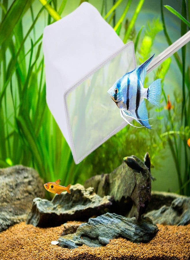 DQITJ 6 Pcs Fish Net for Fish Tank Extendable Stainless Steel Handle Small Tank Tool for Shrimp Bettas Brine (Square and Round) - Image 3